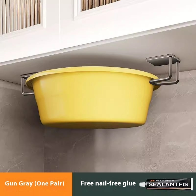 No-Drill Wall Pot Rack for Easy Kitchen Organization